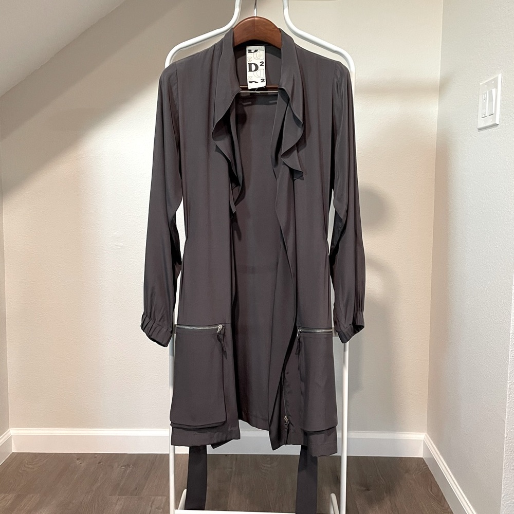 DSQUARED Silk Trench Coat Size Small